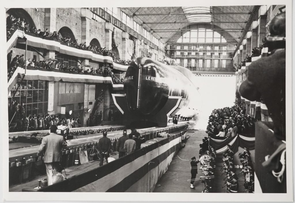 PHOTO de presse militaire 1967 armée Fançaise Le Redoutable sous-marin 13X18cm