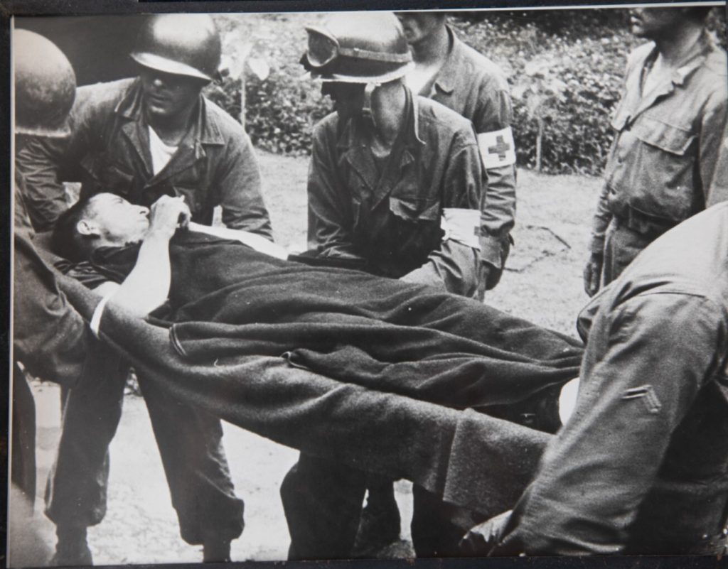 TIRAGE PHOTO argentique 1950 PHOTO DE PRESSE MILITAIRE GUERRE DE COREE 21X25cm