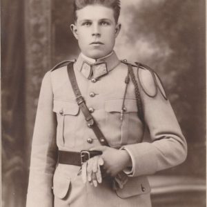 TIRAGE PHOTO	argentique 1910	JEUNE MILITAIRE Lesaffre, Emile 18X24CM