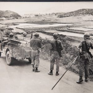 TIRAGE PHOTO	argentique 1950 PHOTO DE PRESSE MILITAIRE GUERRE DE COREE 21X25cm