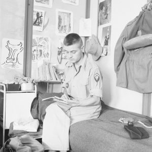 Tirage photo sur papier  argentique militaire Algerie 1950 20x20cm