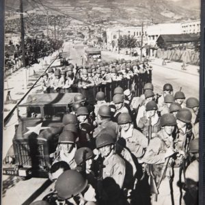 TIRAGE PHOTO	argentique 1950 PHOTO DE PRESSE MILITAIRE GUERRE DE COREE 21X25cm