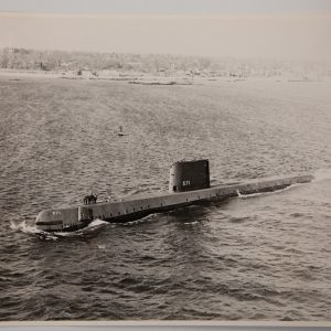 PHOTO ARGENTIQUE USIS 1960 SOUS MARIN MILITAIRE AMERICAIN  NAUTILUS 571 18X24cm