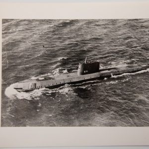 TIRAGE PHOTO ARGENTIQUE USIS 1960	SOUS MARIN MILITAIRE  NAUTILUS 571 18X24cm