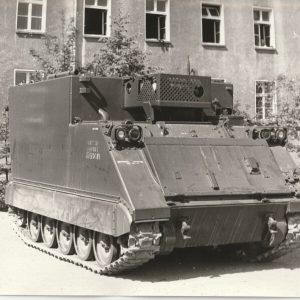 TIRAGE PHOTO	ARGENTIQUE BARYTE 1970	MILITARIA MILITAIRE FRANCE 18X24CM CHAR