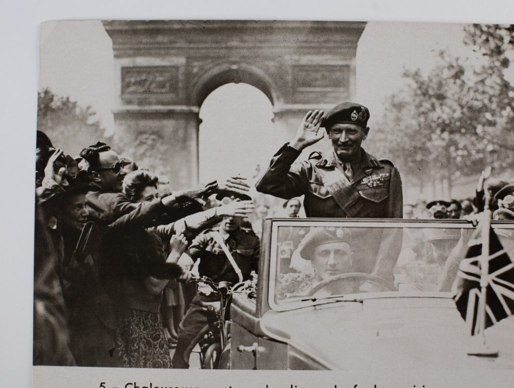 PHOTO ministère de l'Information 1945 maréchal Montgomery Paris 18x22cm
