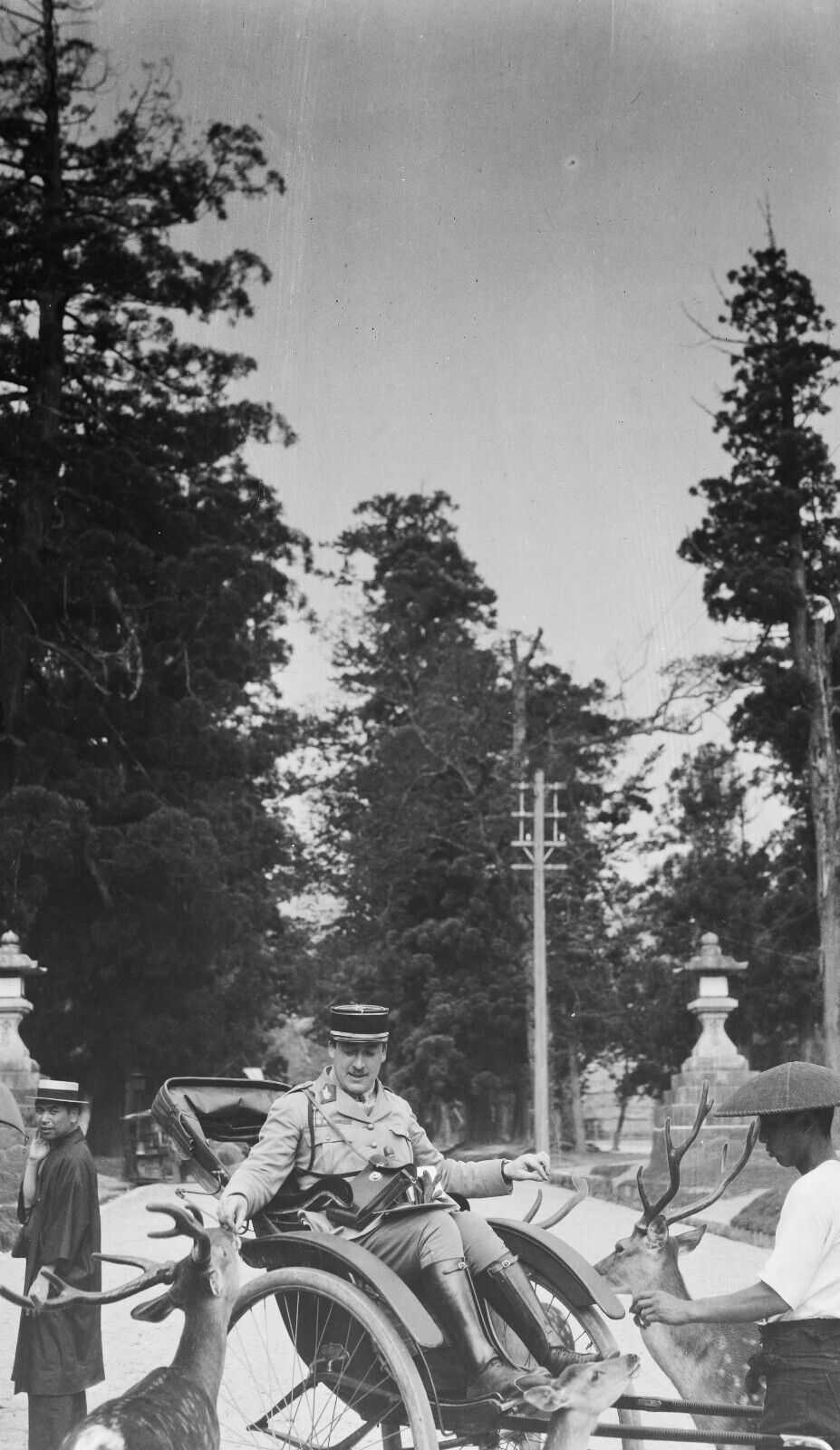 grande photo noir blanc argentique baryte 1920 MILITAIRE INDOCHINE 23X40cm