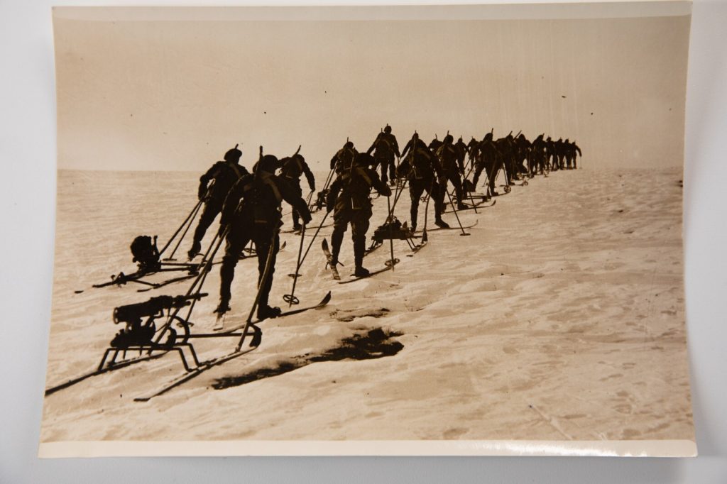 PHOTO argentique TAMPON AGENCE ROL 1936 CHASSEURS ALPINS 13X18cm