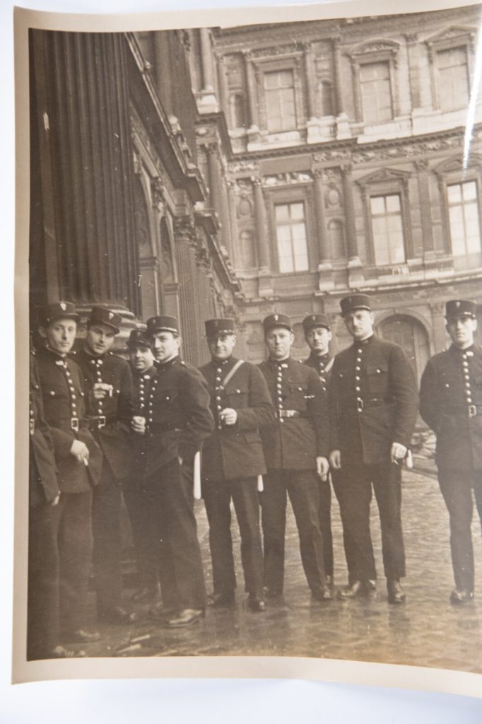 PHOTO TAMPON NEW-YORK TIME PARIS 1936 ECOLE DE GARDIENS DE LA PAIX 18X24CM