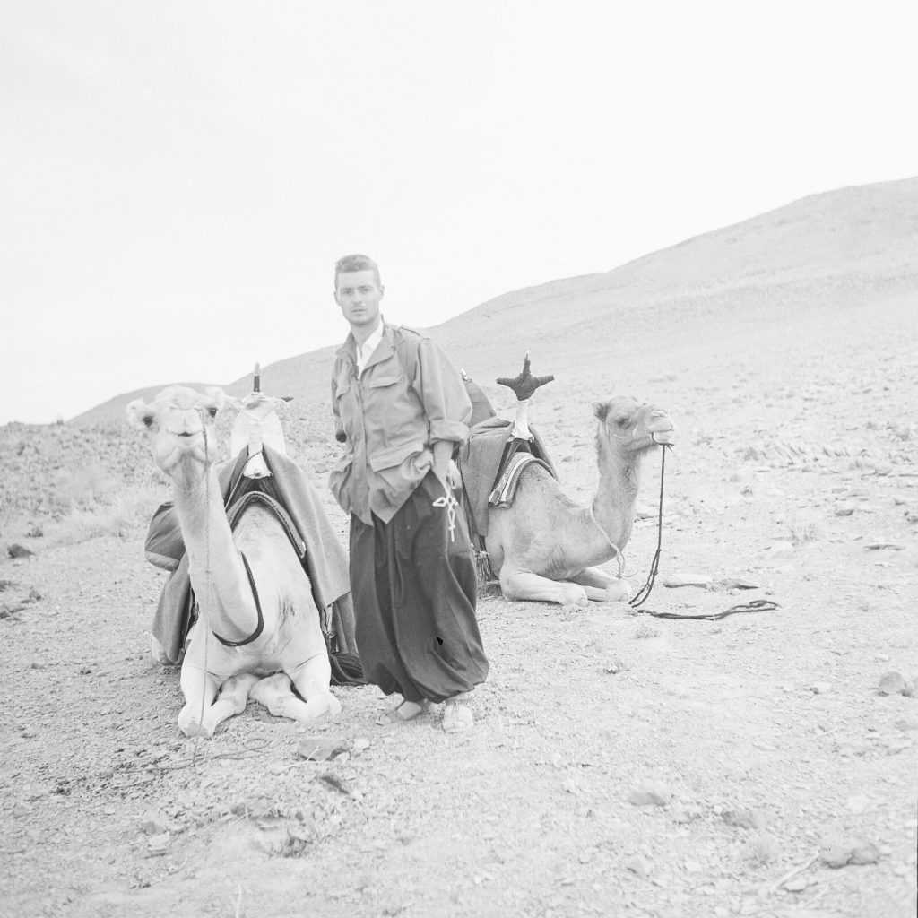 Tirage photo sur papier argentique militaire camion Algerie 1950 30x30cm