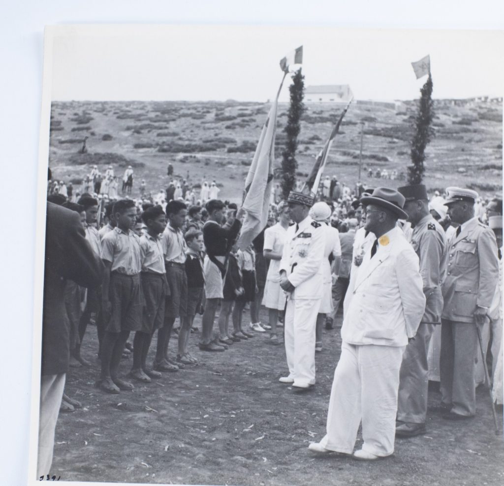 TIRAGE PHOTO argentique CIRCA 1955 VISITE Maroc Maréchal Juin 18X18cm