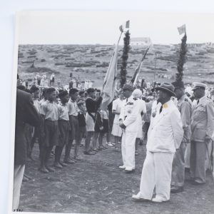 TIRAGE PHOTO	argentique CIRCA 1955	VISITE  Maroc Maréchal Juin 18X18cm