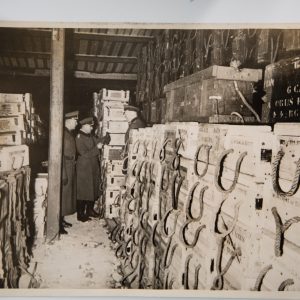 TIRAGE PHOTO	DE PRESSE	MILITARIA 1945 18X24cm INVENTAIRE DE MUNITION