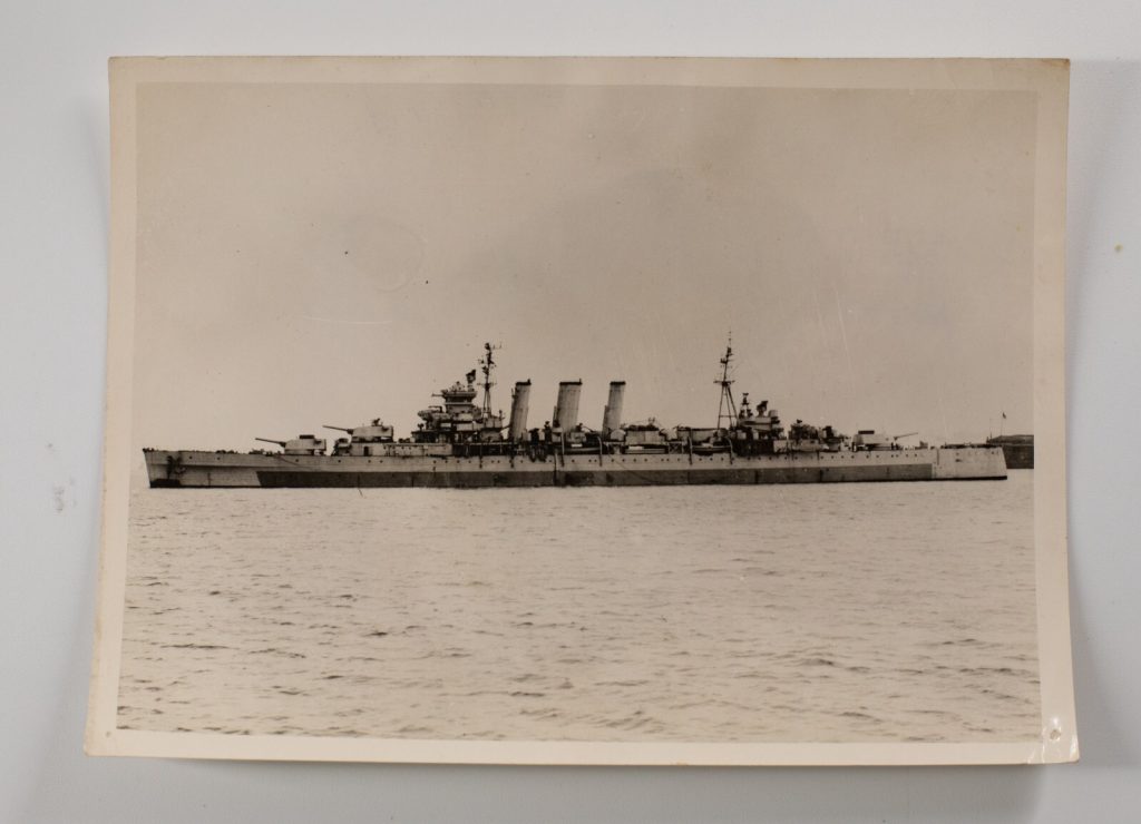 PHOTO OFFICIEL BRITANIQUE DE PRESSE MILITARIA 1945 15X21cm HMS Sussex