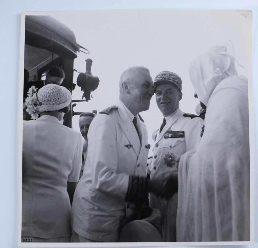 TIRAGE PHOTO argentique CIRCA 1955 VISITE Maroc Maréchal Juin 18X18cm