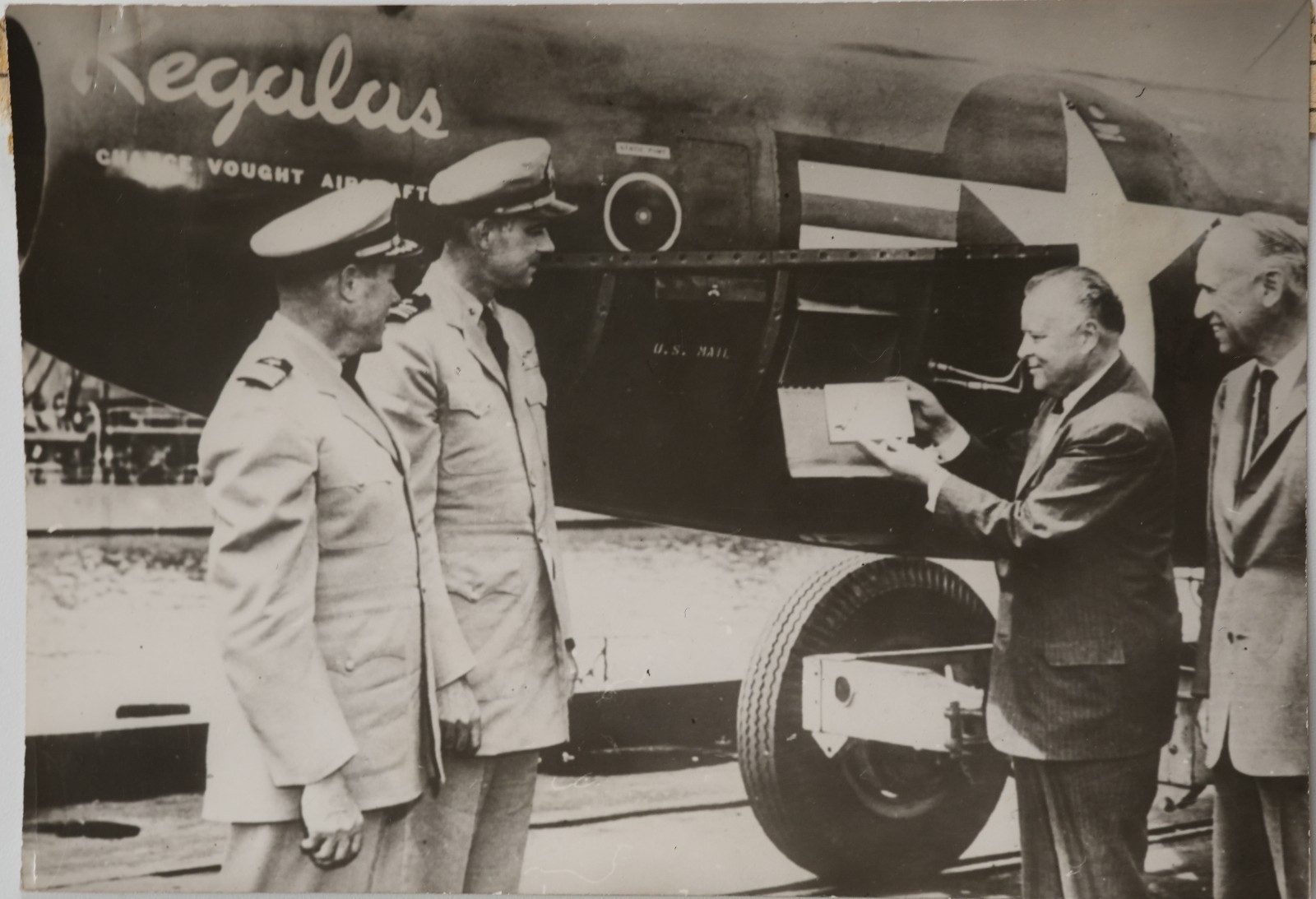 PHOTO Argentique first missile letter General Summerfield 11X16cm 1950