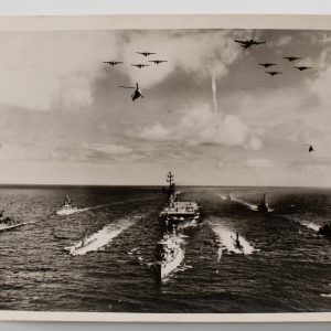 TIRAGE PHOTO	ARGENTIQUE	DE PRESSE 1959 15X20cm USS VALLEY FORGE MANOEUVRE