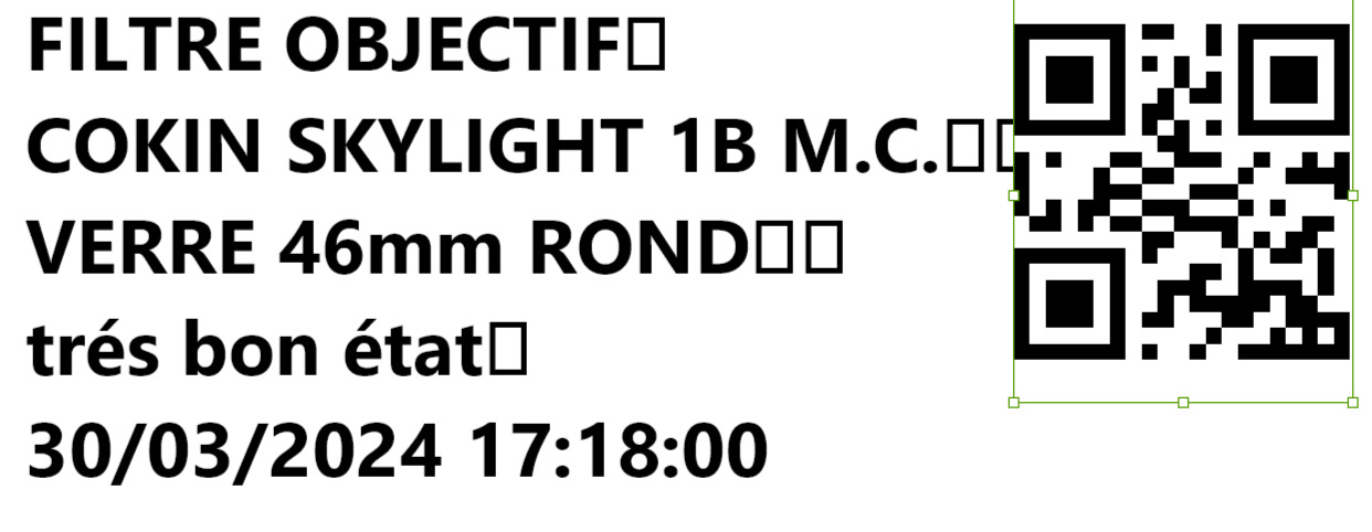 FILTRE OBJECTIF-COKIN SKYLIGHT 1B M.C.--VERRE 46mm ROND--trés bon état – Image 2