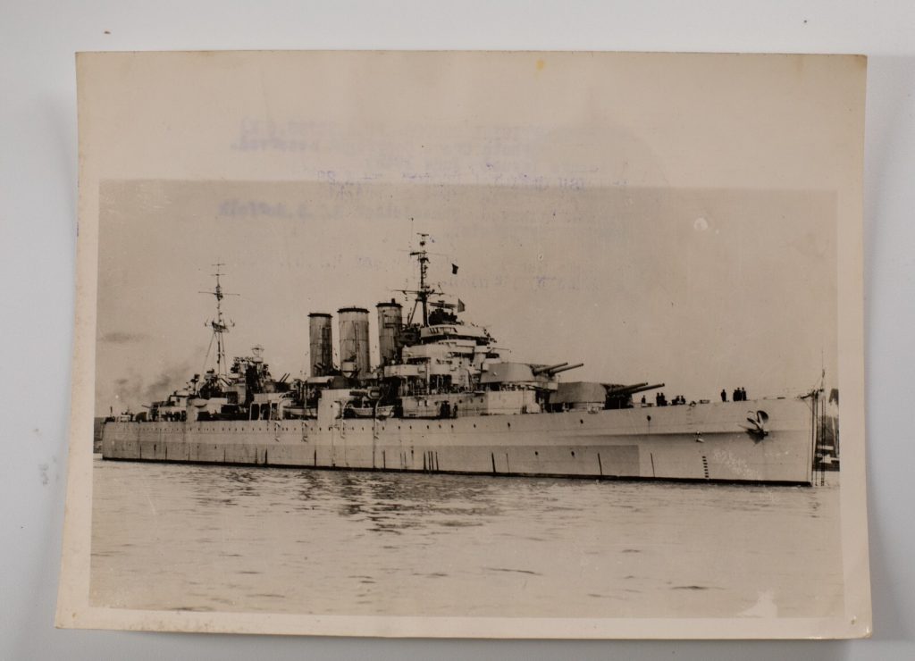 PHOTO OFFICIEL BRITANIQUE DE PRESSE MILITARIA 1945 15X21cm HMS NORFOLK