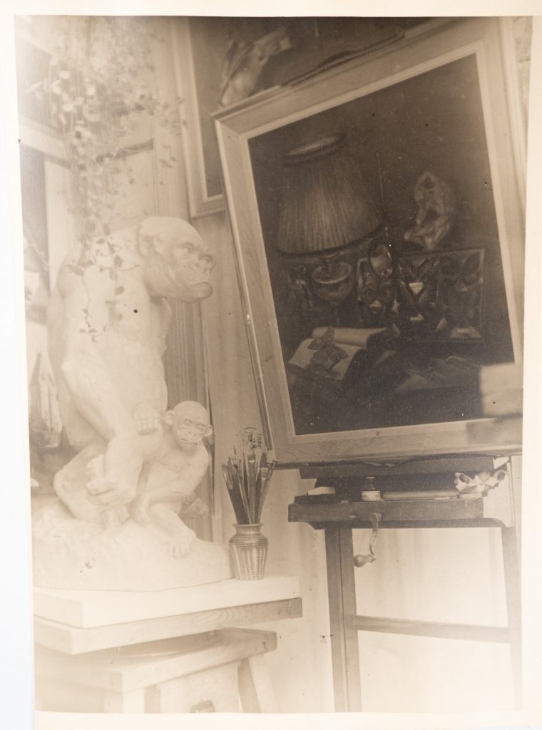 PHOTO Argentique 1956 Sculpture d'Orang-Outan de Henri-Louis Poncet 18X24cm