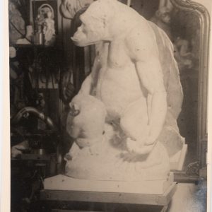 PHOTO Argentique 1956 Sculpture d'Orang-Outan de Henri-Louis Poncet 18X24cm