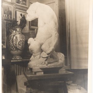 PHOTO Argentique 1956 Sculpture d'Orang-Outan de Henri-Louis Poncet 18X24cm