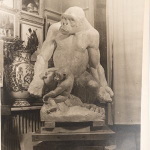 PHOTO Argentique 1956 Sculpture d'Orang-Outan de Henri-Louis Poncet 18X24cm