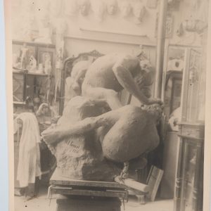 PHOTO Argentique 1956 Sculpture d'Orang-Outan de Henri-Louis Poncet 18X24cm