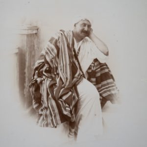 GRANDE PHOTO Argentique Tunisie Portrait d'homme 15x20cm 1900