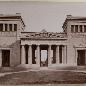 TIRAGE PHOTO	ALBUMINE 1880	ALLEMAGNE Propylée de Munich  9X14cm