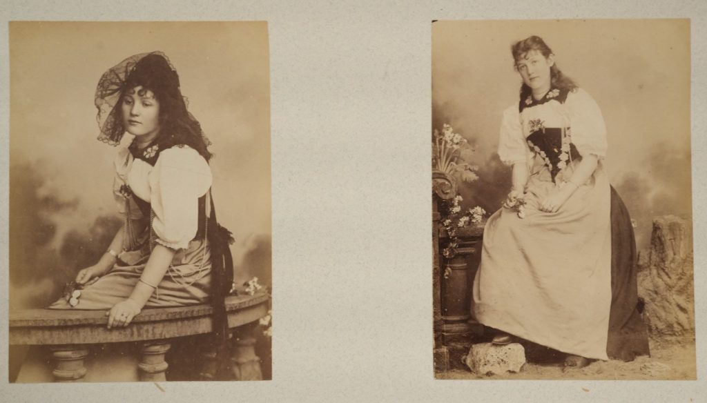 Albumine Allemagne Femme allemande en costume traditionnel 10X14cm 1890