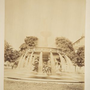 TIRAGE photo Albumine	Allemagne	Place Royale, Fontaine, Stuttgart,	18X25cm	1880