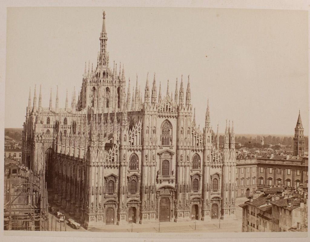 TIRAGE PHOTO ALBUMINE 1880 TAMPON SEC BROGI ITALIE  MILAN 19X25cm