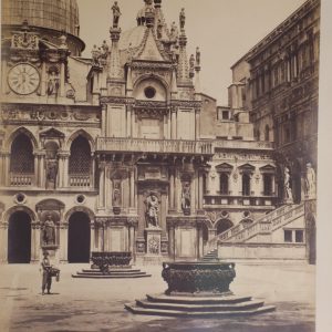 1880 albumine collé sur carton ITALIE Venise Palais Ducale-Papier 32x24CM