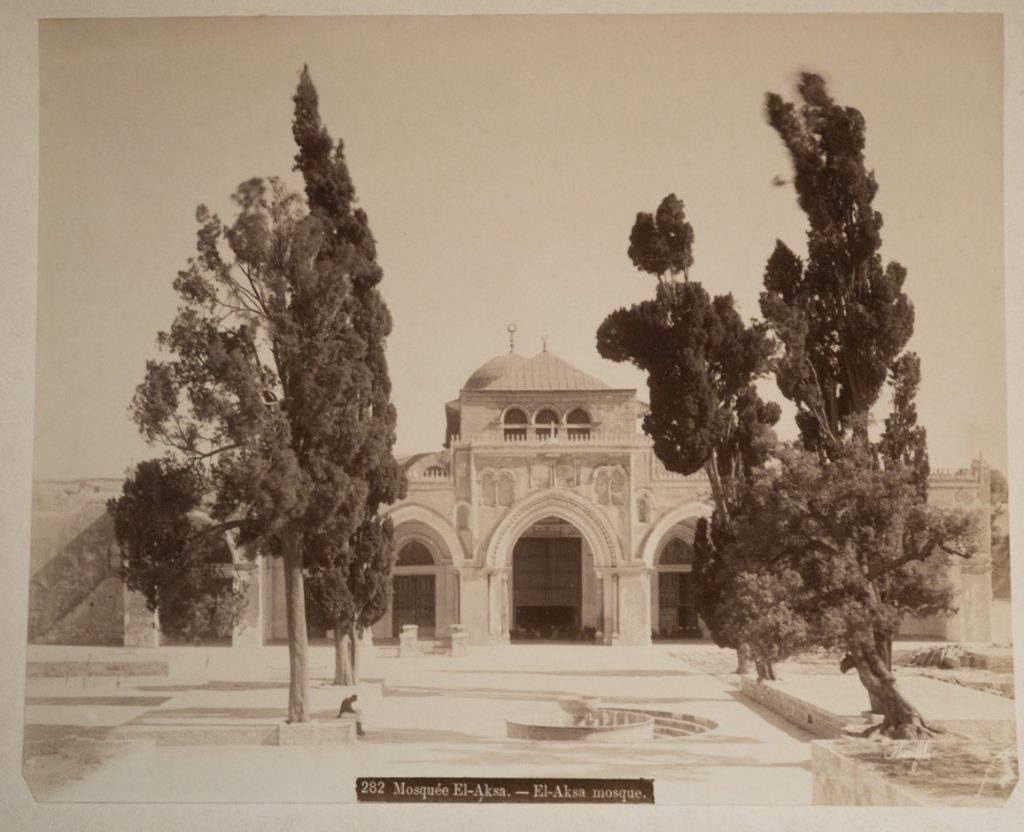 PHOTO Albumine	Moyen Orient	Jérusalmen Mosquée AL-Aqsa El-Aksa 1880 23X28cm