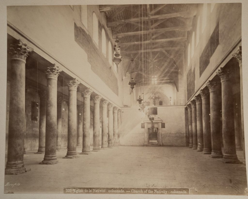 Albumine Moyen Orient Jérusalem église de la nativité 22X28cm 1880 BONFILS