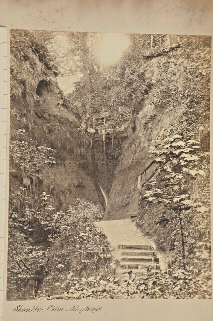 photo albumine  Shanklin Chine, sur l'île de Wight format 17X22CM