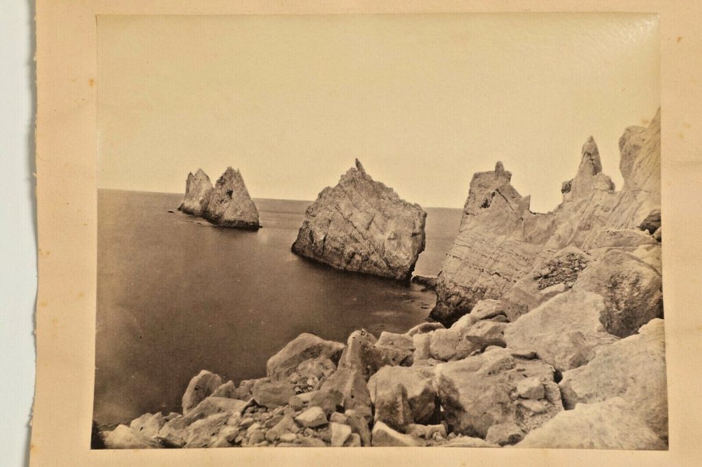 photo albumine  THE NEEDLES, sur l'île de Wight format 15X20CM