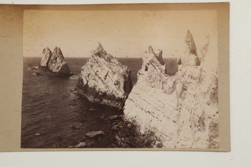 photo albumine  THE NEEDLES, sur l'île de Wight format 10X13CM