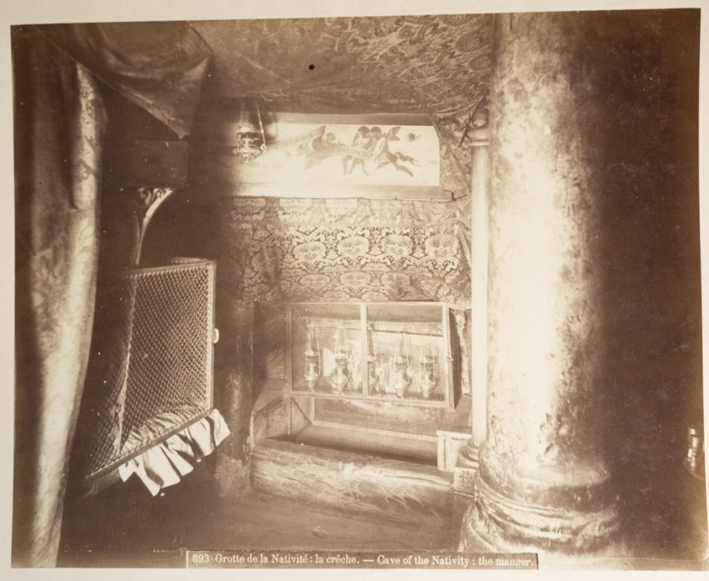 PHOTO Albumine	Moyen Orient	Grotte  de la Nativité de Bethléem 25X30cm	1880