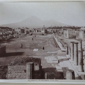 TIRAGE PHOTO	ALINARI ALBUMINE 1880	POMPEI FORO CIVILE 19X25cm