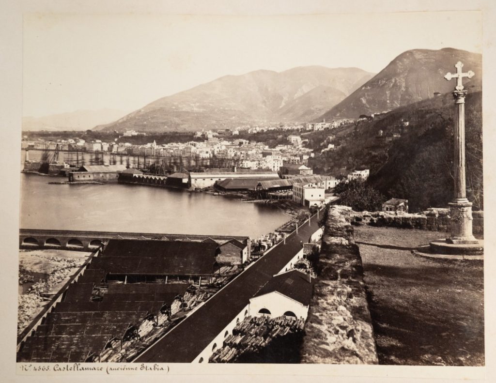 PHOTO Albumine Italie Castellamare vue générale 20X25cm 1870