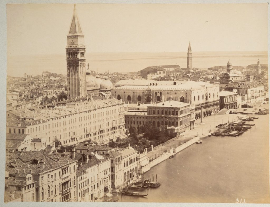 PHOTO  Albumine	Italie	Saint Marc Venise	19,5X26cm	1880