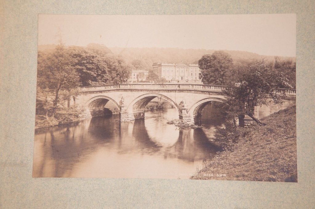 TIRAGE PHOTO ALBUMINE George Washington Wilson 1880 Chatsworth house 13,5X21CM