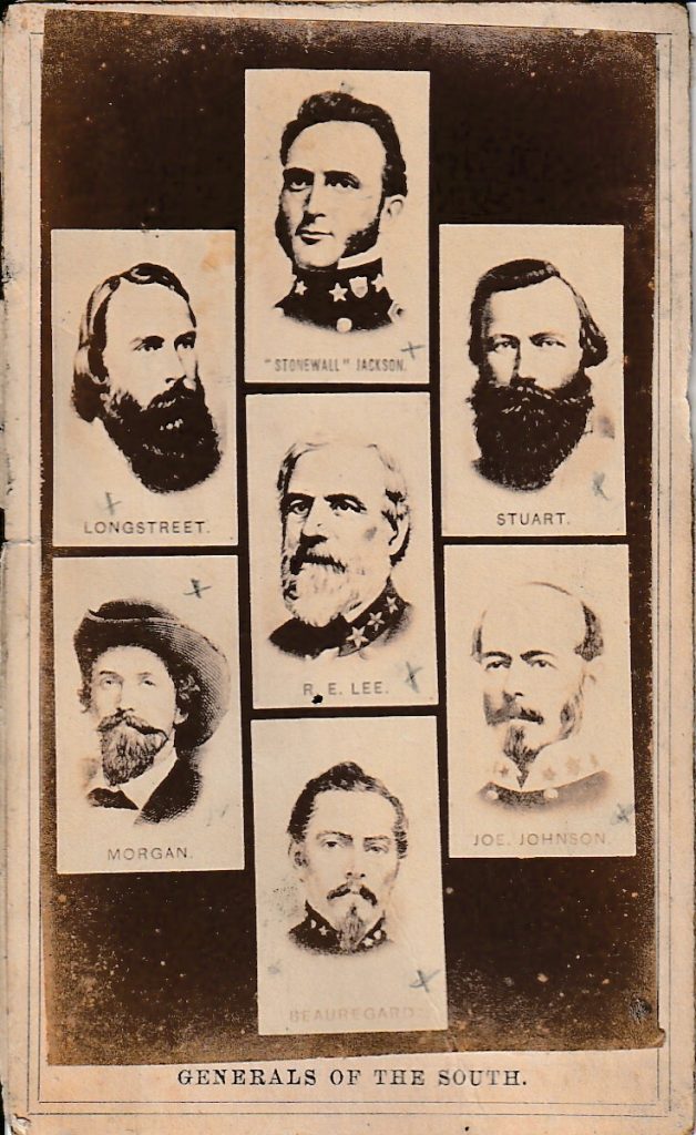 photo CDV albumine mosaïque généraux américains SUDISTES "GENERALS OF THE SOUTH"