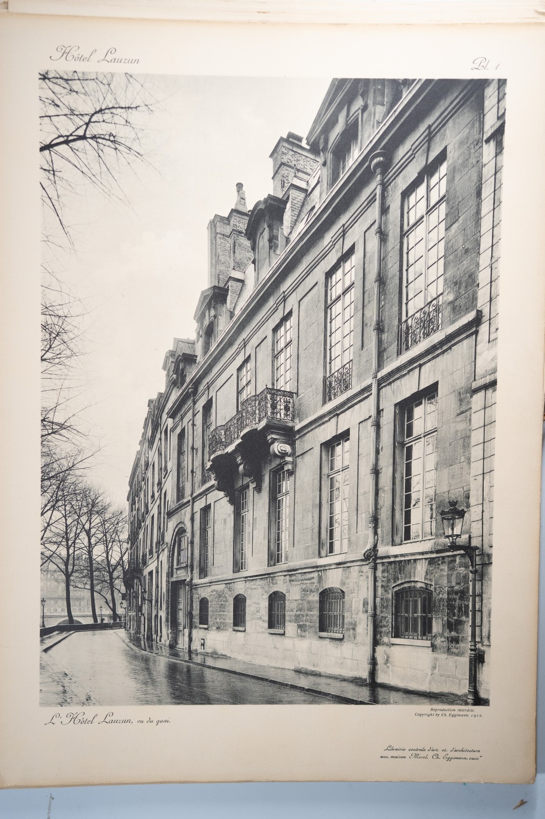 photo Heliogravure 31 planches de l'hotel Lauzun Paris 33X46cm 1910 Egimmann