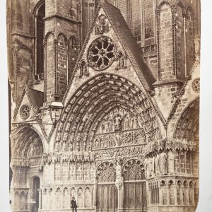 PHOTO Albumine France Cathédrale de Bourges 19X25cm 1860 Attribué à Franck