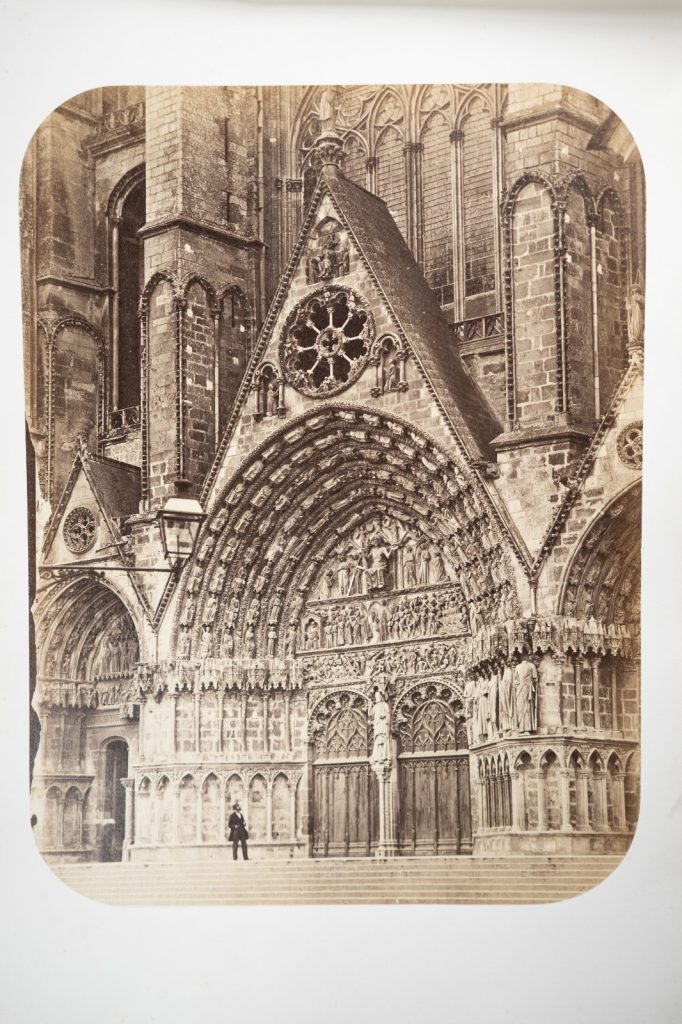 PHOTO Albumine France Cathédrale de Bourges 19X25cm 1860 Attribué à Franck
