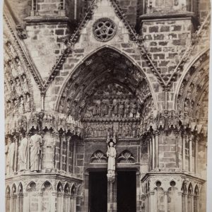 PHOTO Albumine France Cathédrale de Bourges 19X24cm 1860 Franck de Villecholle