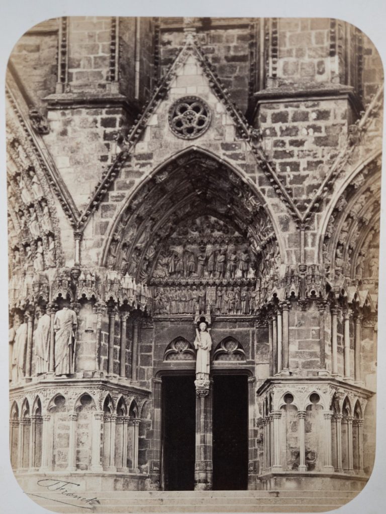 PHOTO Albumine France Cathédrale de Bourges 19X24cm 1860 Franck de Villecholle